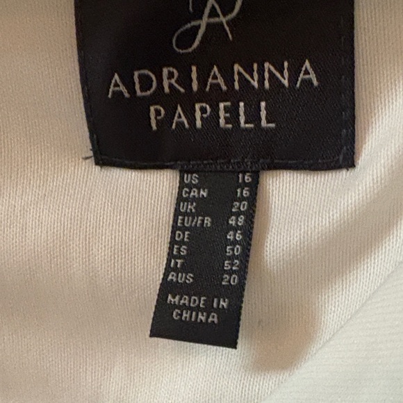 Adrianna Papell Black and Cream Long Sleeve Dress - Picture 3 of 8